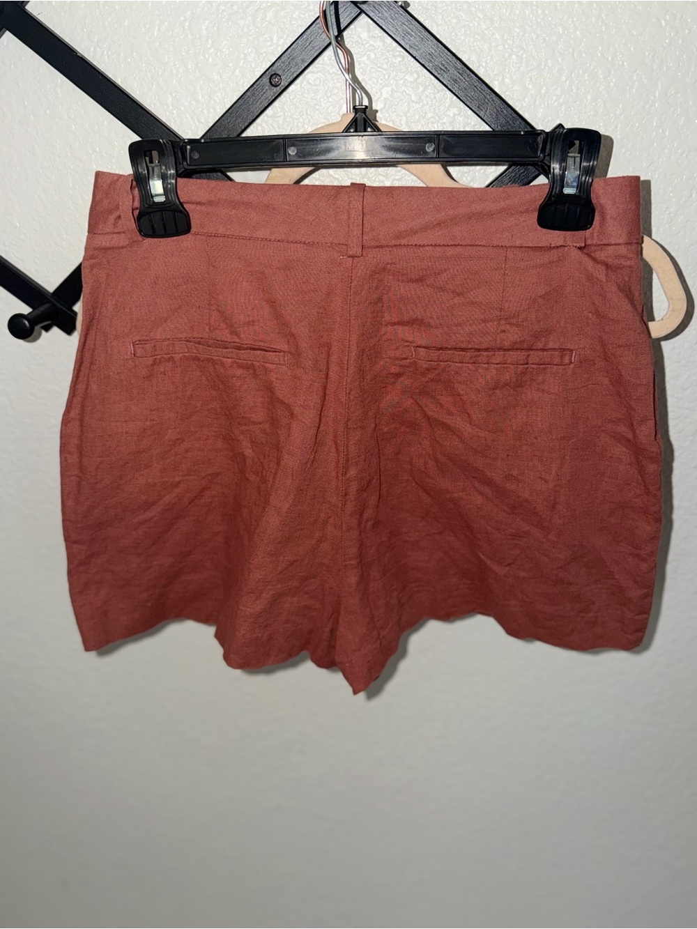 Zara Women’s High Rise Tailored Mini Skort Rust Terracotta Size Small S 26 - Picture 3 of 5